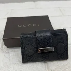 ▪️GUCCI グッチ GG GGキャンバス キーケース ブラック 黒 レザー 6連 箱あり 118101 3661