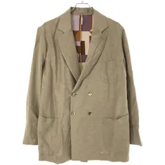 m's braque エムズブラック 22SS W4B COMFORT LOOSEN JACKET コットンリネンダブルブレストジャケット 221509 ベージュ 38のサムネイル