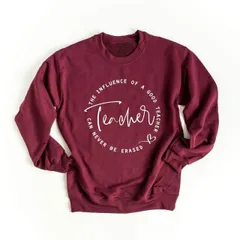 【送料無料】 Simply Sage Market レディース Tシャツ トップス The Influence Of A Good Teacher Circle Sweatshirt Maroon