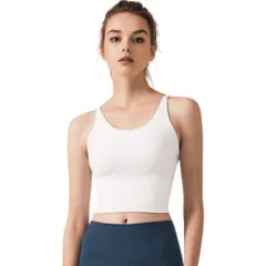 ☆ ホワイト ☆ S ☆ スポーツブラ 揺れない ヨガウェア 水陸両用 カップ付き スポーツブラ 揺れない カップ付き レディース ヨガウェア スポーツブラジャー スポブラ ブラ ブラトップ ブラジャー 見せブラ 水陸両用 ノンワイヤー