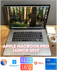 ［新品バッテリー/美品］Apple MacBook Pro 16inch 2019/Core i7 2.6GHz/32GB/SSD512GB/Windows11/Office 2024/436