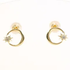 K10YG　ピアス　ダイヤ　0.01×2　総重量約0.6g