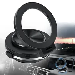 新品 TeamSky 車載 真空式 スマホホルダー 電動真空吸着式 360度回転 磁気 スマホスタンド 多角度調整 折りたたみ式 携帯電話ホルダー 強力マグネット 270度折り畳み スマートフォンホルダー 超強吸着力 1.5KG 耐荷重 安定感 落下防止 取り