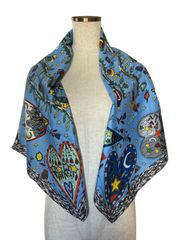 スカーフUSAインポート / Square Spring Scarf - Blue