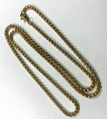 真鍮製ブラス4mm☆50cm☆ネックレスボールチェーン☆超太ボール 