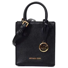 マイケルコース バッグ MICHAEL KORS レザー マーサー エクストラ スモール NS ロゴ ショッパー クロスボディ 2way 斜め掛け ショルダー トート ハンドバッグ ブラック 35S1GM9T0L