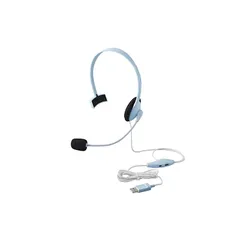 プラス イヤホン ジブンイロ 片ミミ快適 ヘッドセット ブルー TW-HS002 428-812