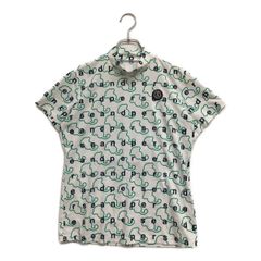 中古 レディース アンパスィ and per se 半袖シャツ M 白 緑
