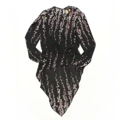 【ビーシービージーマックスアズリア】BCBG MAXAZRIA　花柄 アシンメトリー ブラウス トップス KCC1W202 ブラック×ピンク  【中古】【鑑定済・正規品保証】26393のサムネイル