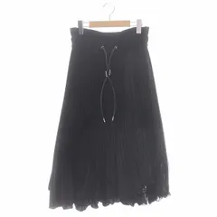 サカイ sacai wool×polyester skirt プリーツスカート ひざ丈 1 黒 ...