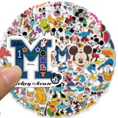 Disney Stickers: Mickey Mouse, Minnie Mouse, Donald Duck, Daisy Duck, Pluto, Goofy - Walt Disney Wall Stickers/Wallpaper Stickers (3-6cm x 50 pieces) JM1