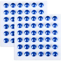 094 ラインストーンシール(デコシール) パールタイプ 8ミリ【ブルー】2シート