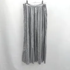 ◇ Θ classicalelf クラシカルエルフ ウエストゴム ロング プリーツ スカート サイズ L グレー系 レディース E  【1502030047011】