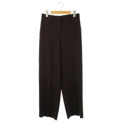 セオリー Theory 24AW Admiral Crepe Relax ST Pant FL J パンツ ストレート ジッパーフライ 0 ダークブラウン /NR ■OS