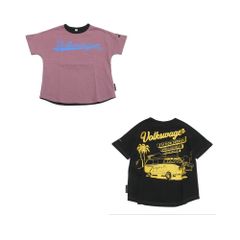 新品　 オフィシャルチーム  フォルクスワーゲンドルマンTシャツ　100㎝　110㎝　120㎝　130㎝　140㎝　150㎝　半袖　Tシャツ 　車　ベビーピンク 1125342