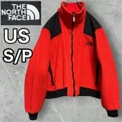 THE NORTH FACE ノースフェイス US規格 フリースジャケット S/P 赤黒 2000年代 ゆったり短丈 日本M相当