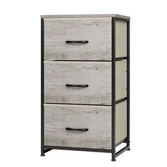 Nicehill チェスト 収納 タンス 引き出し オーガナイザー 収納ケース 衣類収納 木製天板 組立簡単 転倒防止 3段（幅40 x 奥行き30 x 高さ72.5）(ライトウッドグレイン) 1