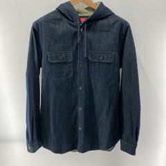 美品』papas パパス フディーシャツ ヒッコリーストライプ プリント