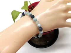 天然石 ラリマー(ペクトライト)ブレスレット 内周16.3cm 　　250720281