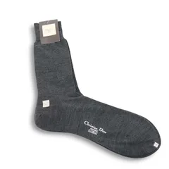 【新品 未使用】 Christian Dior MONSIEUR クリスチャン ディオール ムッシュ 通年 靴下 ソックス Sz.25cm　メンズ グレー