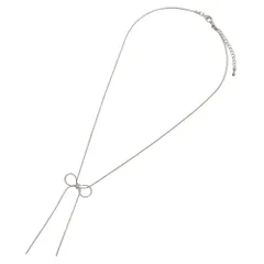 【シルバー×45cm】[Cream dot. クリームドット公式] ネックレス レディース  金属アレルギー ニッケルフリー ショート ロング チョーカー チェーン リボン スネークチェーン 3タイプ 