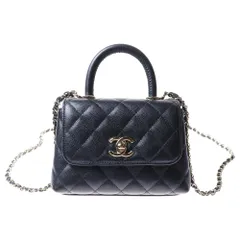 CHANEL (シャネル) ココハンドル ミニ ブラック キャビアスキン ゴールド金具 チェーン ショルダーバッグ AP4244