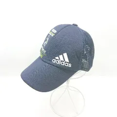 ◇ Θ adidas アディダス ロゴプリント キャップ ネイビー系 サイズF レディース メンズ E  【1410290032046】
