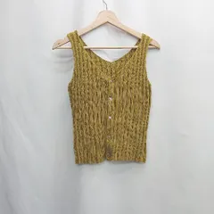 ◇ Θ SLOBE IENA スローブ イエナ 無地 ノースリーブ ニットベスト サイズM グリーン系 レディース E  【1505220016194】