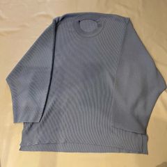 HOMME PLISSE ISSEY MIYAKE オムプリッセイッセイミヤケ 25SS TIGHT TWIST COTTON KNIT ニット HP51KN225 ライトブルー size:1【代官山A07】