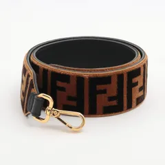 美品 フェンディ ズッカ ストラップユー ショルダーストラップ FF バッグ 用 アクセサリー メンズ レディース MMM Z16-2【中古】のサムネイル