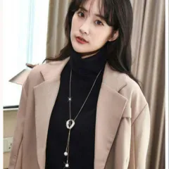 超人気　レディース　ネックレス　ペンダント　ロング　輪っか　丸い　シルバー　素敵　プレゼント