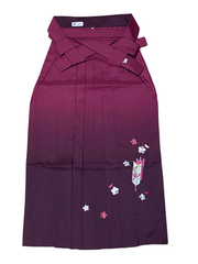 ms421-2 矢　グラデーション　袴　レディース袴　赤系　ボルドー　刺繍　行燈