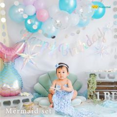 バースデーデコレーション マーメイド 人魚  誕生日 飾り付け プリンセス