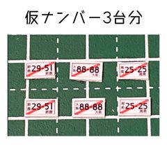 カスタムホイール　タイヤ　カスタムパーツ　1/64 1 64 1:64 トミカ ホットウィール MINI GT マジョレット　等に最適　ナンバープレート　仮ナンバー　ナンバープレート　3台分