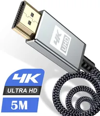 4K HDMI ケーブル 5mハイスピード アップグレード版 HDMI 2.0規格HDMI Cable 4K 60Hz 対応 3840p/2160p UHD 3D HDR 18Gbps 高速イーサネット ARC hdmi ケーブル - 対応 パソコンの画面…