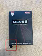 1.新品未開封パッケージ訳ありMonster Storage SSD 2TB NVMe PCIe Gen4 PS5確認済み  ヒートシンク付き M.2 Type 2280 内蔵 SSD 3D NAND MS950G70PCIe4HSE-02TB