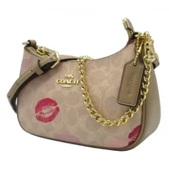 【新品】コーチ バッグ ショルダーバッグ COACH TERI シグネチャー リップ プリントミニ 2WAY 斜め掛け CZ943 IMSAS (サンドマルチ) アウトレット レディース 送料無料