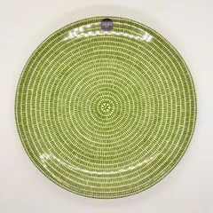 【廃盤】王冠旧ロゴ アラビア アベック 24h 20cmプレートグリーン2枚 24h アベック 【並行輸入品】アラビア プレート 20cm グラス