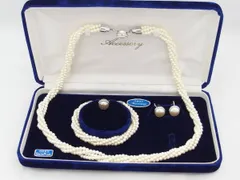 ファッションパール　3点セット　ネックレス　ブレスレット　イヤリング