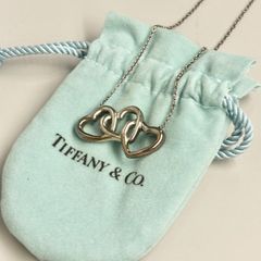 オールド　ティファニー　トリプルハートネックレス　3連オープンハート　シルバー Tiffany & Co. - オールド ティファニー トリプルハート