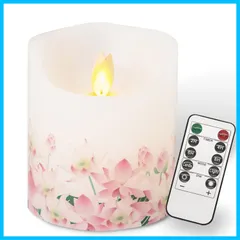 【数量限定】蓮 ろうそく LED リモコンセット 電池式 キャンドル 揺らぐ炎【葬祭プロ推奨】 LEDロウソク 仏壇 福正堂