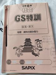 💖大人気！中学受験SAPIX 小6 社会　GS特訓　サピックス　解答付！