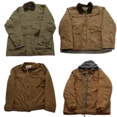 古着卸 まとめ売り ブランドMIX ダック地 ジャケット 4枚セット (メンズ XL ) ラングラー ディッキーズ GAP リーバイス 中古 古着 NC2024