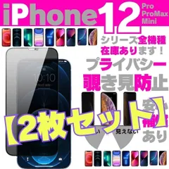 【2枚入り】iPhone12 iPhone12Pro iPhone12ProMax iPhone12Mini プライバシーガラス 画面保護フィルム 覗き見防止 液晶保護フィルム ガラスフィルム 画面保護 ガラスフィルム アイホン ケース 0041-0316