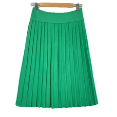 極美品 Adam et Rope' アダムエロペ 無地 春夏 SS スカート ウール グリーン レディース 38【古着】【中古】【送料無料】