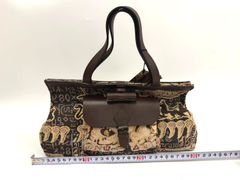 新品同様✨上品あらいそ 京都 名物裂 正絹 本革 ハンドバッグ 鳳凰 華 