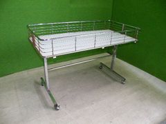 ワイド120cm×奥行60cm 折りたたみスチールワゴン 多数サビあり■陳列・セール・催事■I-206