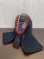 a516☆剣道防具☆面単品☆5㎜ミシン刺し☆つむじ63.8☆中学生～一般☆赤刺