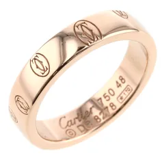 Cartier カルティエ ハッピーバースデーリング K18wg 指輪 ロゴ リング 上品なスタイル
