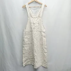 ◇ Θ kutir クティール サロペット風 ロング丈 ワンピース サイズF アイボリー ブラウン レディース E  【1409240062219】のサムネイル